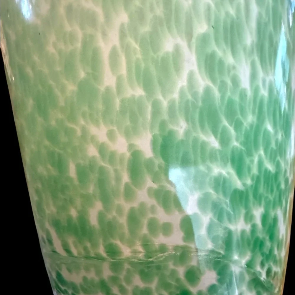 Murano Style Swirled Blown Glass Vase MCM Art Glass Handblown MidCentury Decor